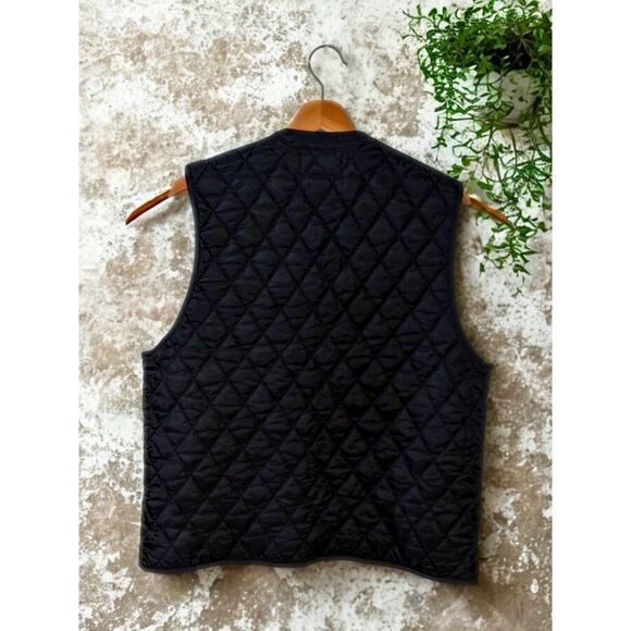 J.Crew Oarsman Quilted Vest Black White Lined Men’s S Made in Korea Nylon Vtg. - Picture 8 of 8